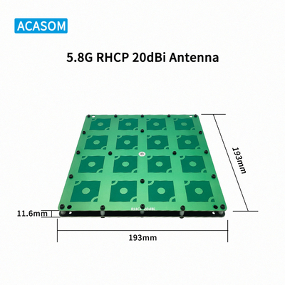 20dBi gain panel ระยะไกล โดรน Antenna สําหรับเครื่องกระตุ้นพลังงานสูง