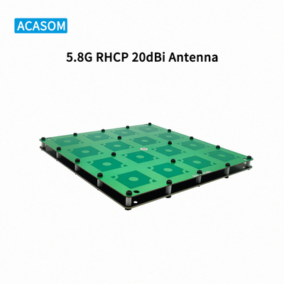 20dBi gain panel ระยะไกล โดรน Antenna สําหรับเครื่องกระตุ้นพลังงานสูง