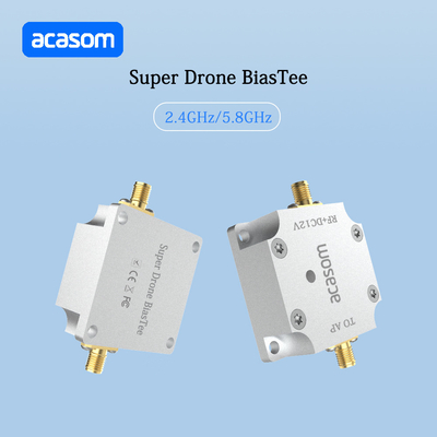 12V Super โดรน Bias Tee ความสูญเสียการใส่ต่ํา ≤0.4dB สําหรับพลังงานเข้า ≤40dBm และ 2.4-2.5GHz