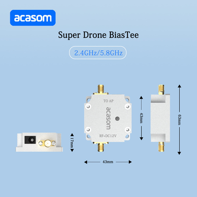 Super โดรน Series DC 12V Bias Tee สําหรับโมดูลปรับเปลี่ยนพลังงานแอมพลิเฟียร์ 2.4GHz