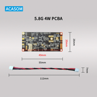 พลังงาน 5W 37dBm RF เครื่องขยายสัญญาณ สุดยอด 12V PCBA สําหรับ 5.8GHz และ 2.4GHz ขยายระยะทางไร้สาย