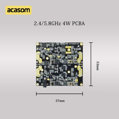 วงจรสอง 5.8GHz &amp; 2.4GHz RF สัญญาณเสริม 4W 36dBm บอร์ด PCBA สําหรับ DC 12V